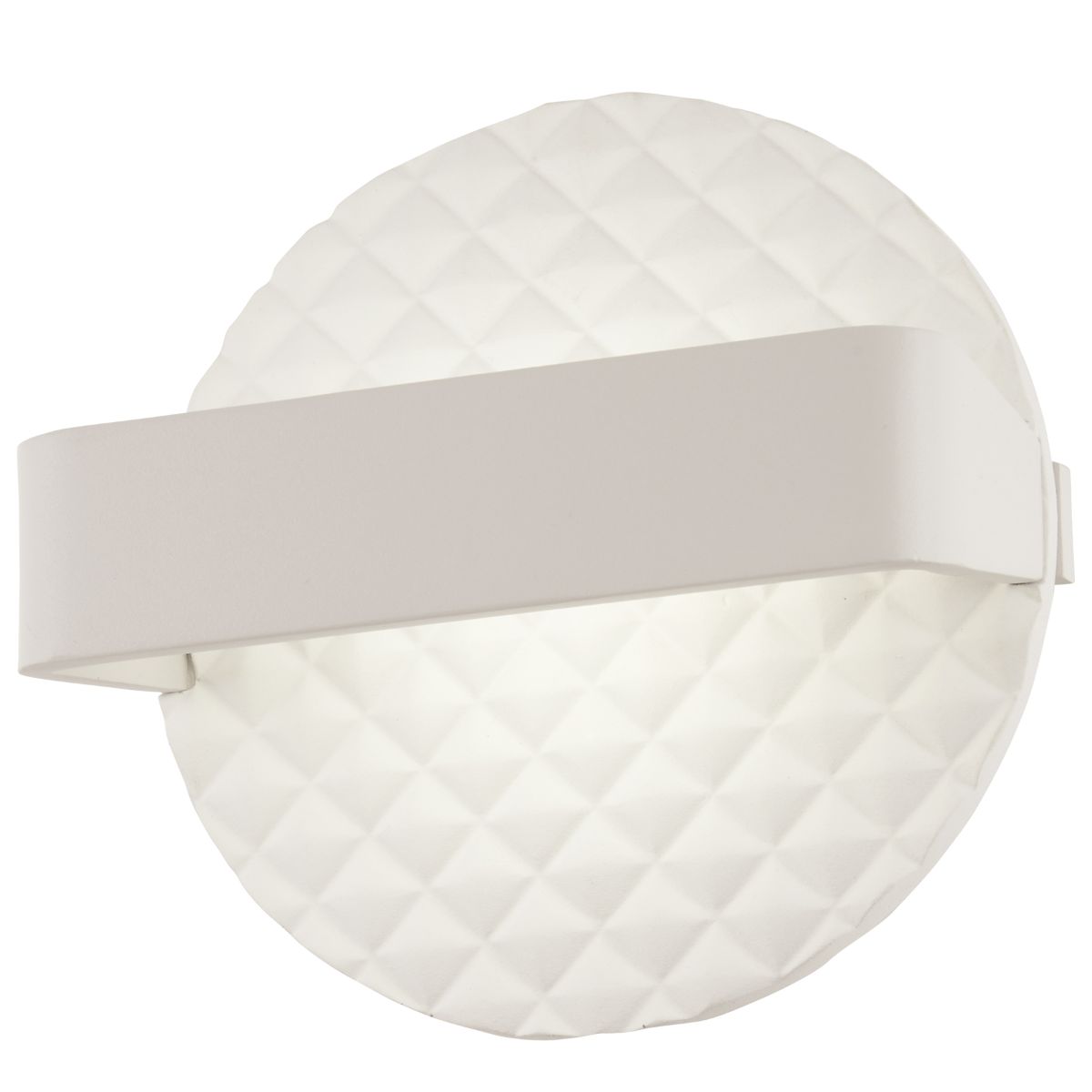 Quilted 7 in. LED Outdoor Wall Sconce White Finish