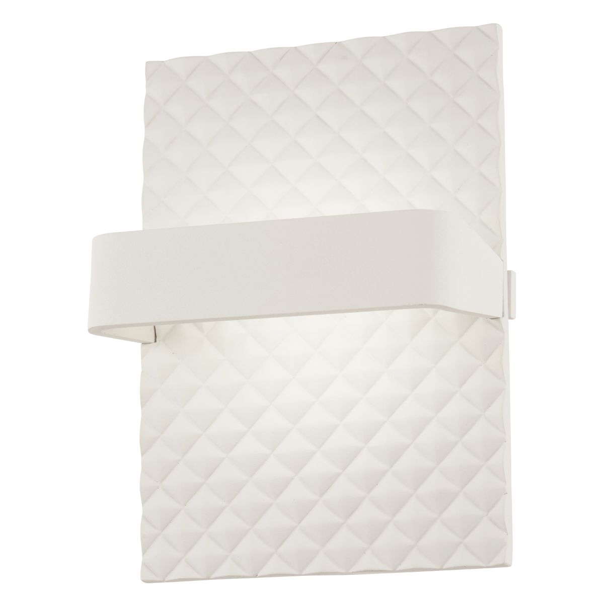 Quilted 9 in. LED Outdoor Wall Sconce White Finish