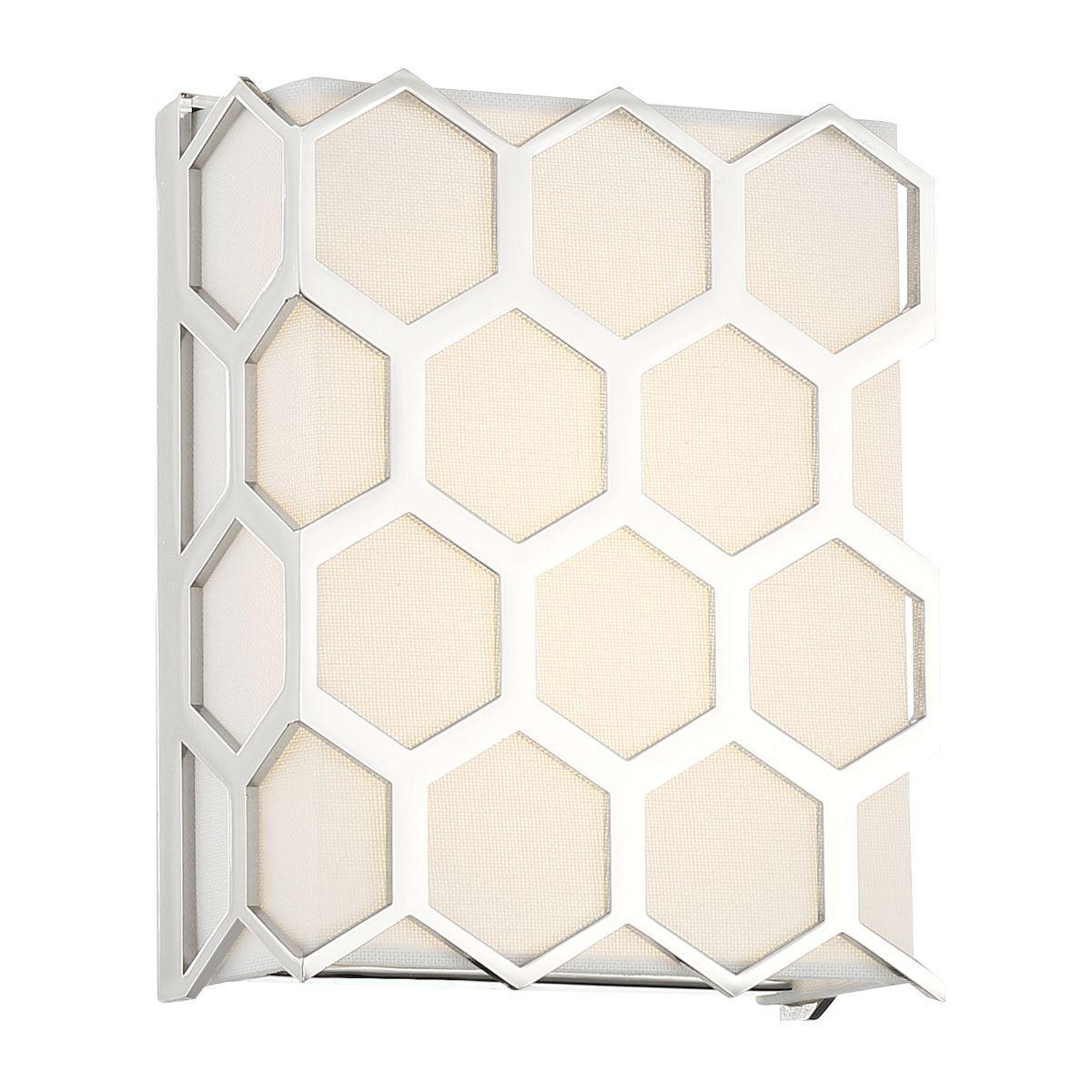Missing Link 7 in. LED Bath Sconce Polished Nickel finish - Bees Lighting