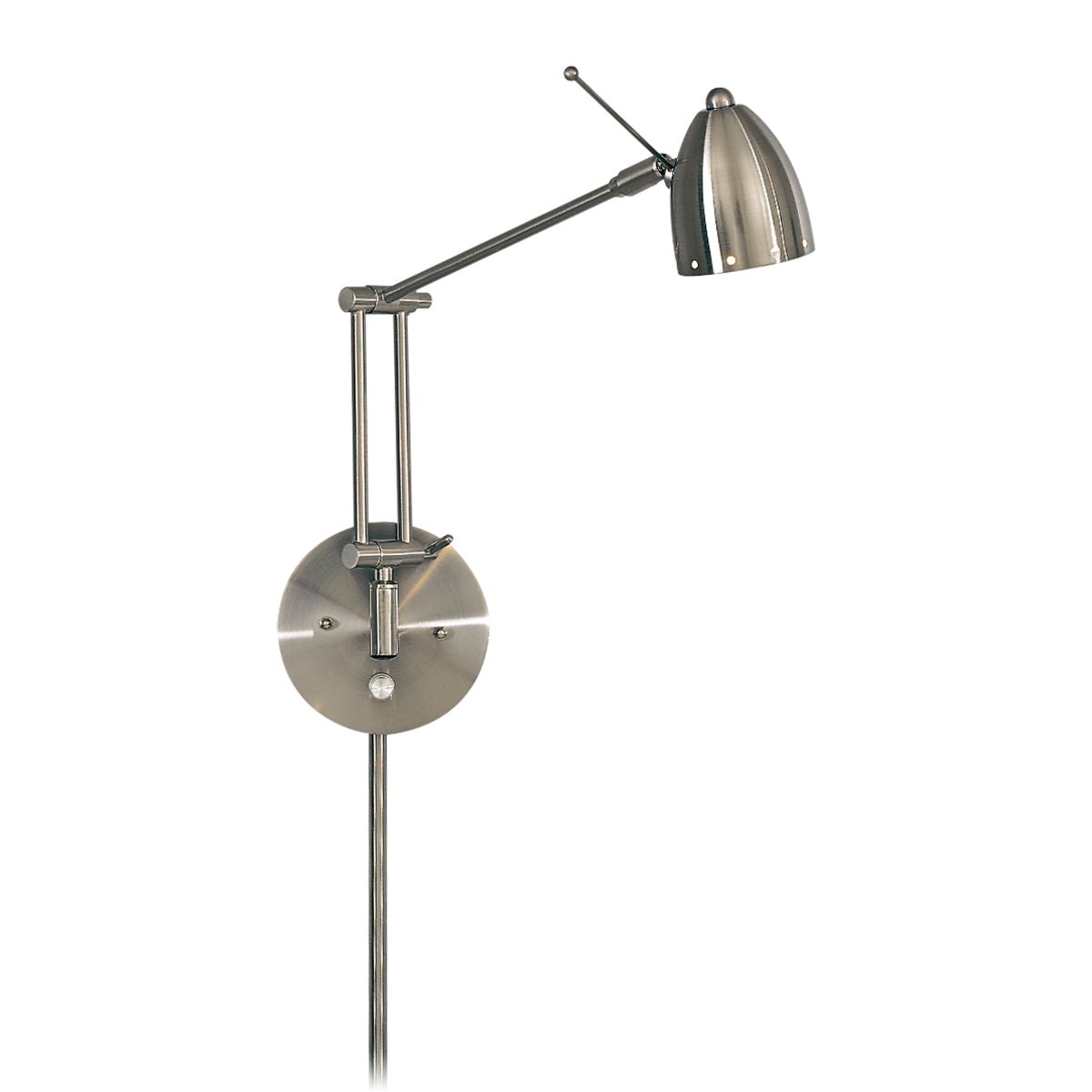 George's Reading Room Contemporary LED Wall Lamp Silver finish