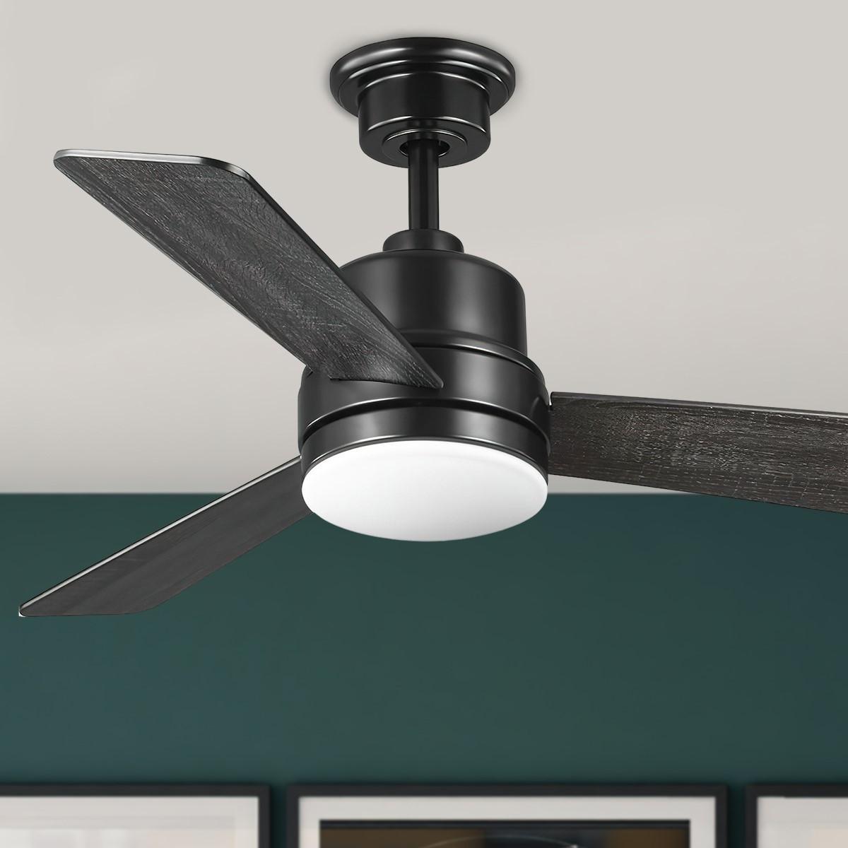 Trevina II 44 Inch Modern Ceiling Fan With Light, Wall Control Included