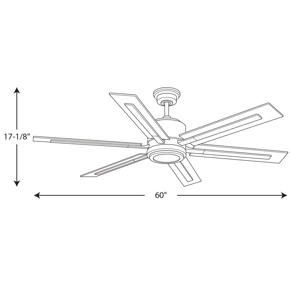 Glandon 60 Inch Ceiling Fan With Light And Remote