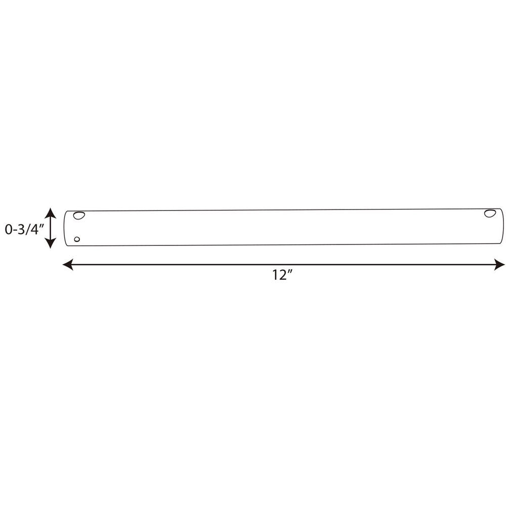 AirPro 12 Inch and 1 Inch O.D. Ceiling Fan Downrod White - Bees Lighting