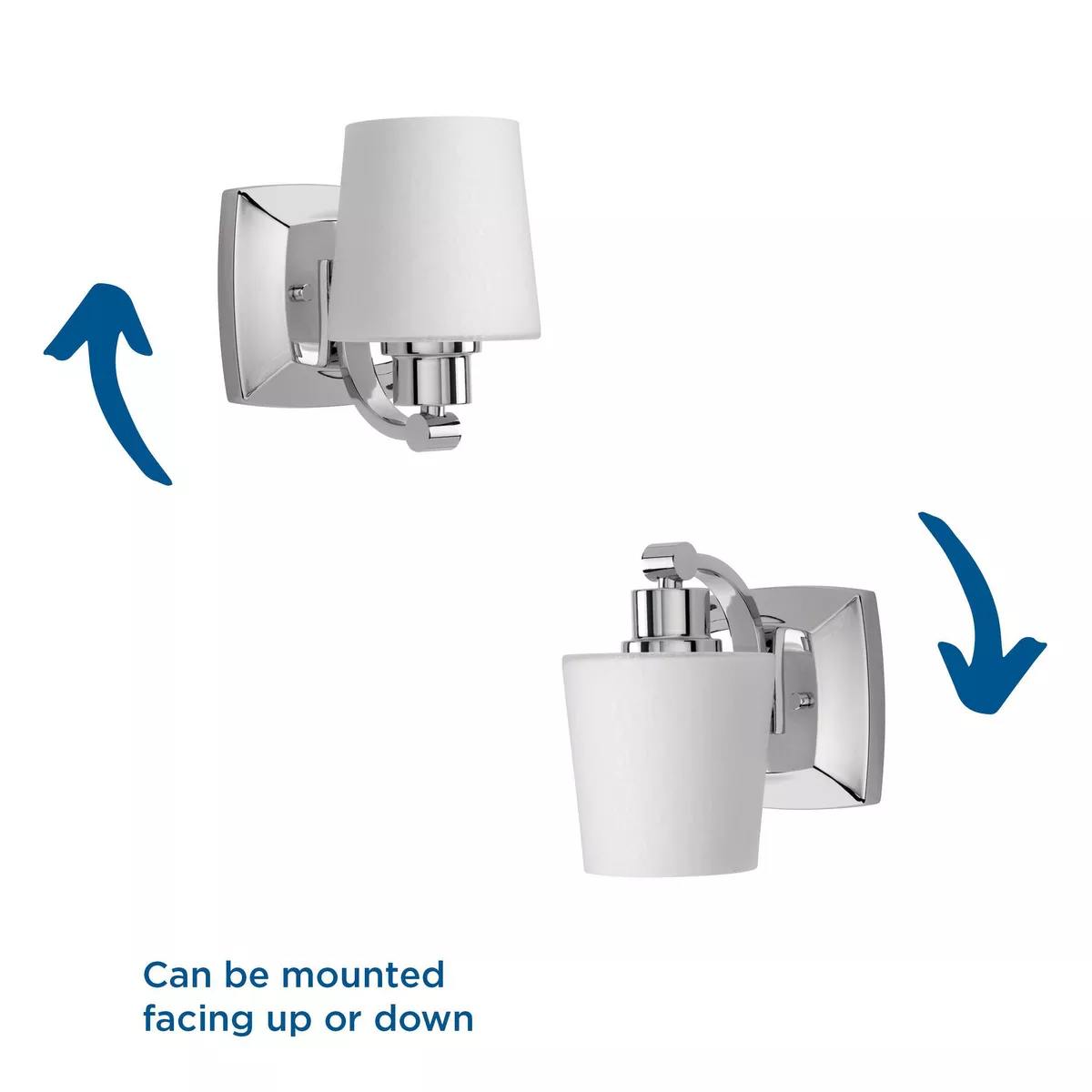 Glance 7 In. Armed Sconce Polished Chrome Finish