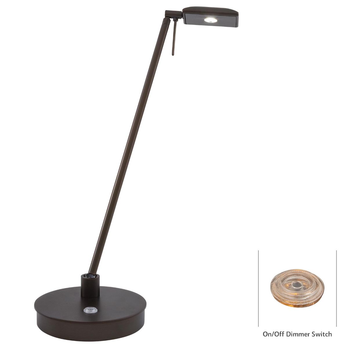 George's Reading Room 1 Light Square LED Pharmacy Table Lamp