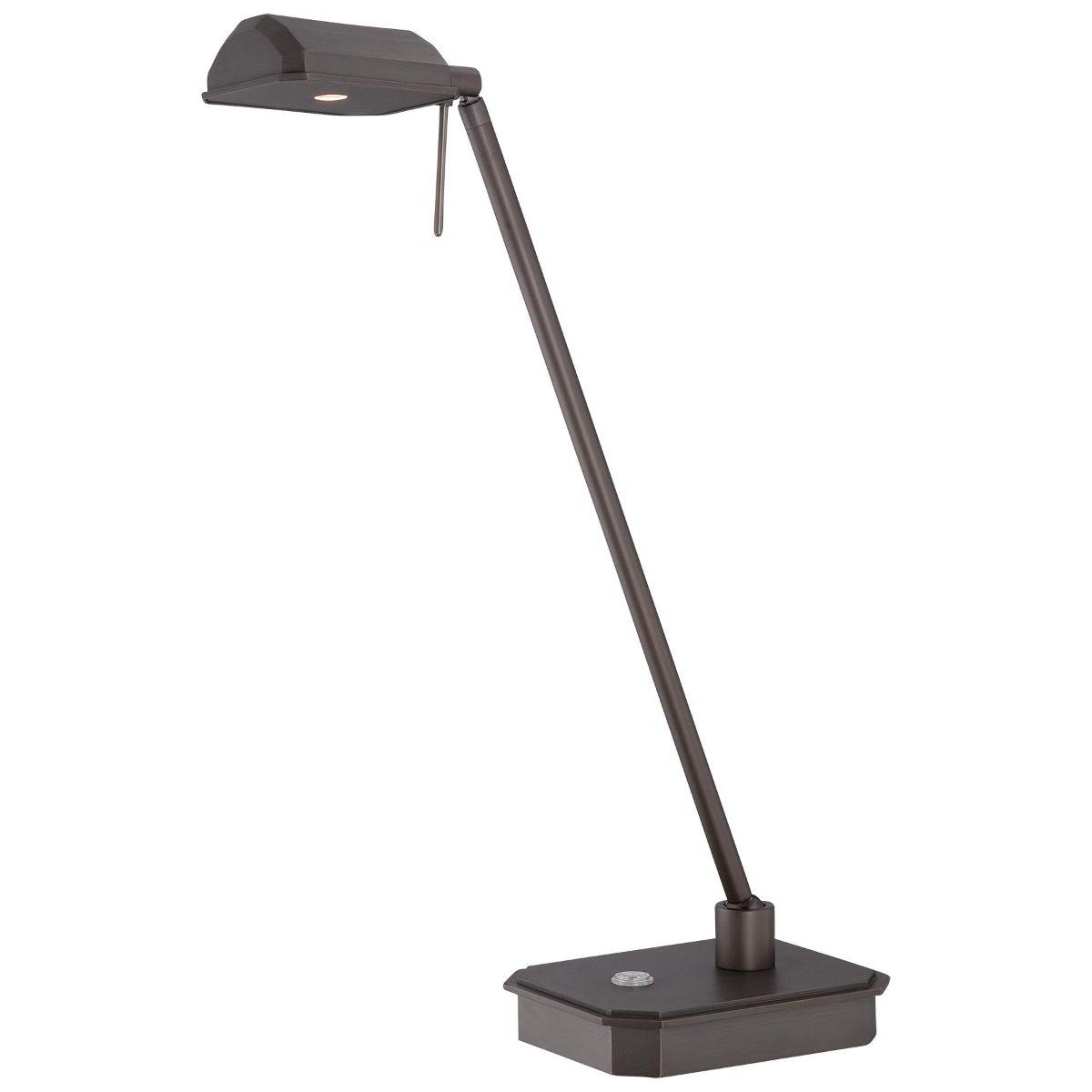 George's Reading Room 1 Light LED Pharmacy Table Lamp Copper Bronze Patina Finish and Clear/Frosted Glass - Bees Lighting
