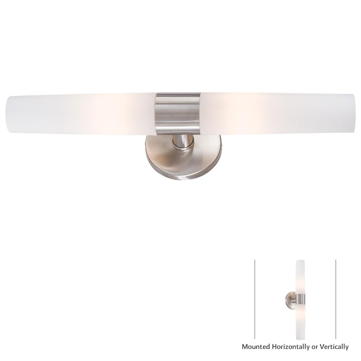 Saber 20 in. 2 Lights Bath Bar Brushed Steel finish - Bees Lighting