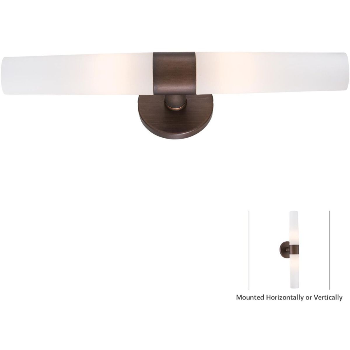 Saber 20 in. 2 Lights Bath Bar Bronze finish - Bees Lighting