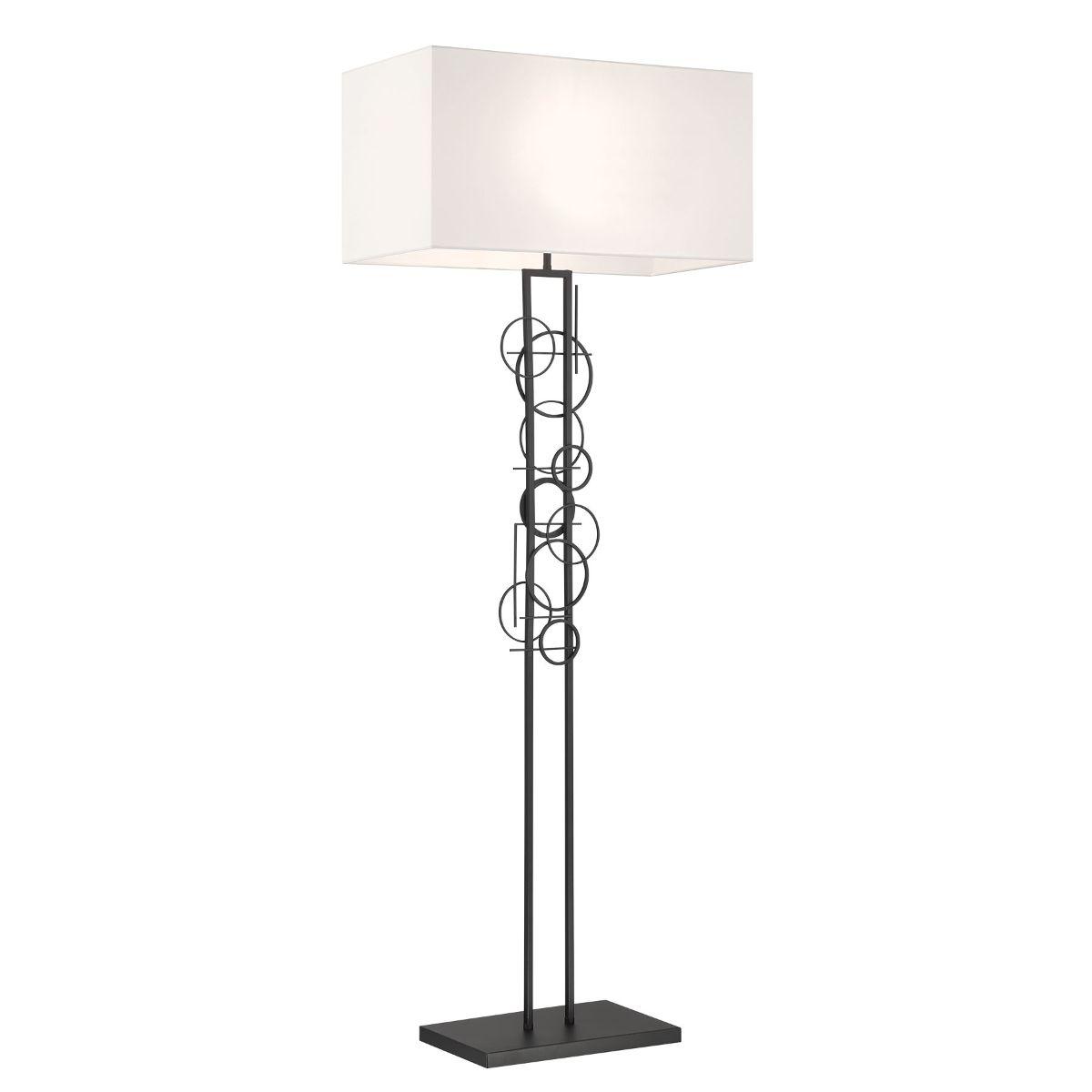 Tempo 2 Lights Floor Lamp in Steel with a Sand Coal Finish