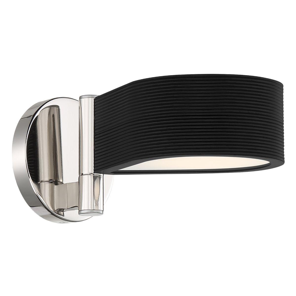 Side Step LED Vanity Light Coal & Polished Nickel finish - Bees Lighting