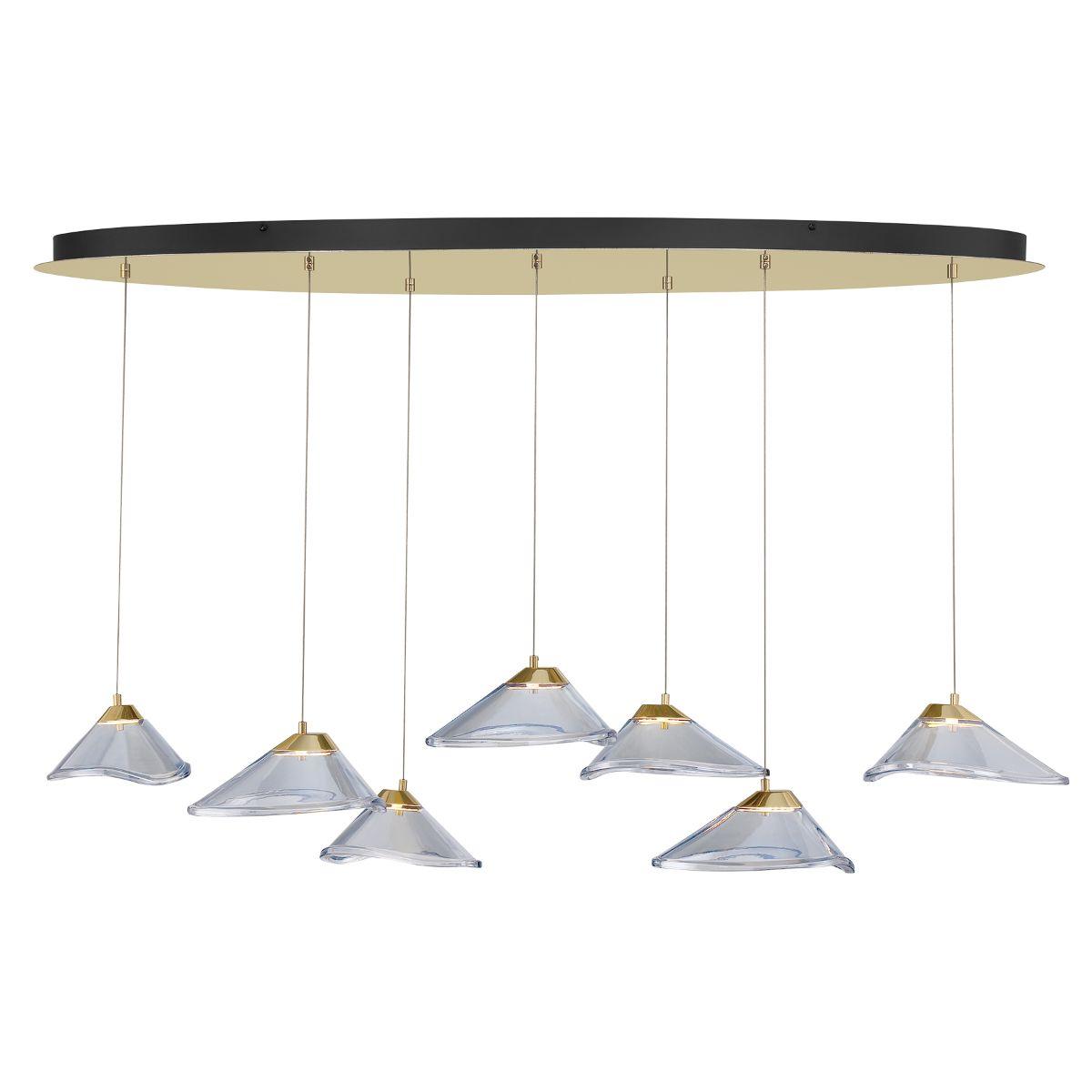 Sneer 55 in. 7 Lights LED Pendant Light Gold finish