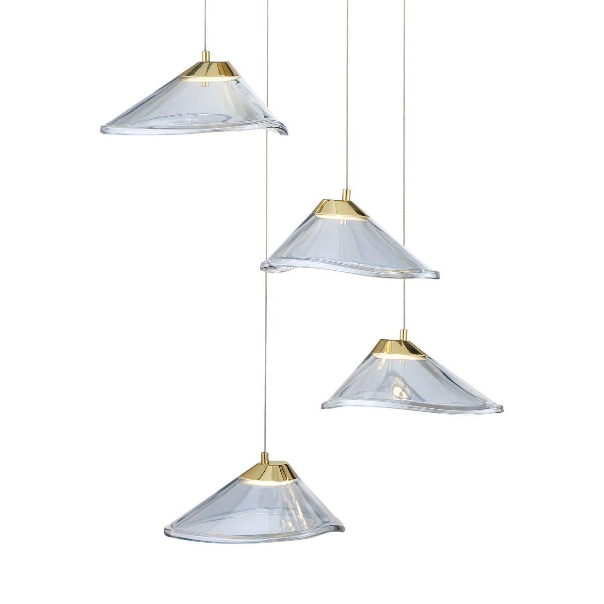 Sneer 24 in. 4 Lights LED Pendant Light Gold finish