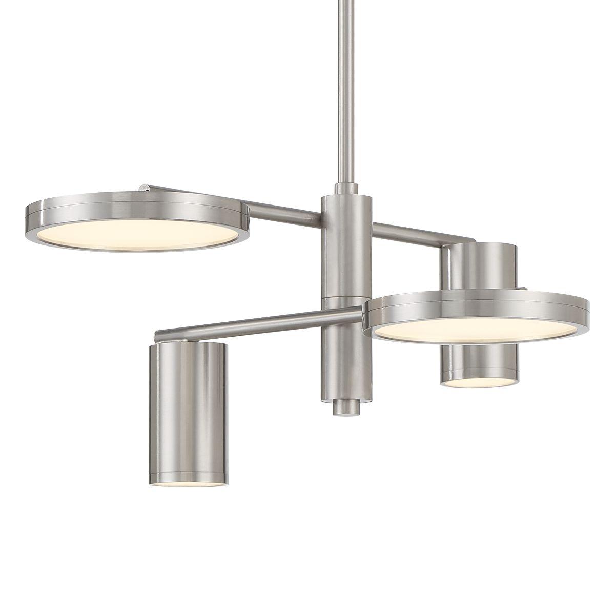 Swivel LED Chandelier Brushed Nickel finish - Bees Lighting