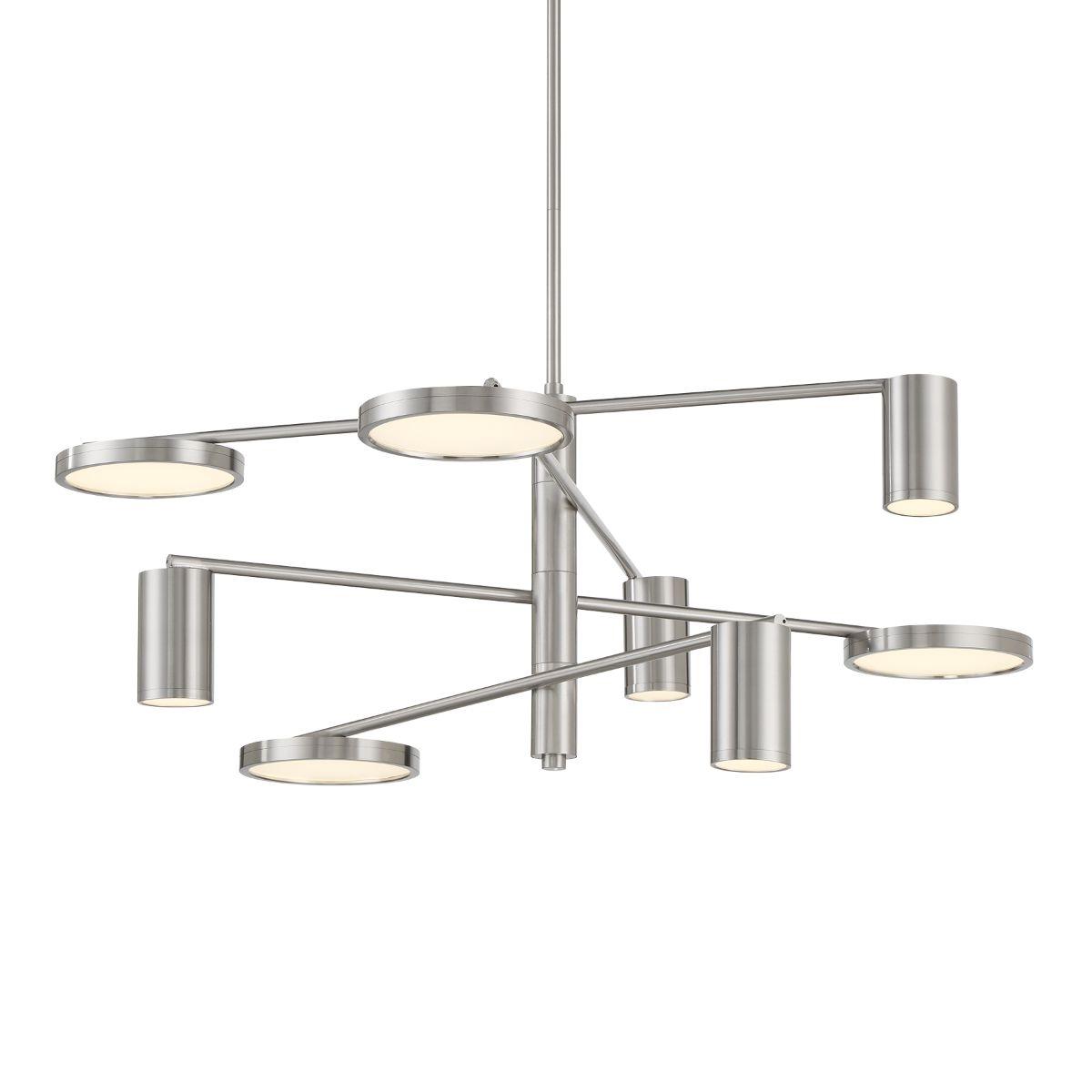 Swivel LED Chandelier Brushed Nickel finish - Bees Lighting