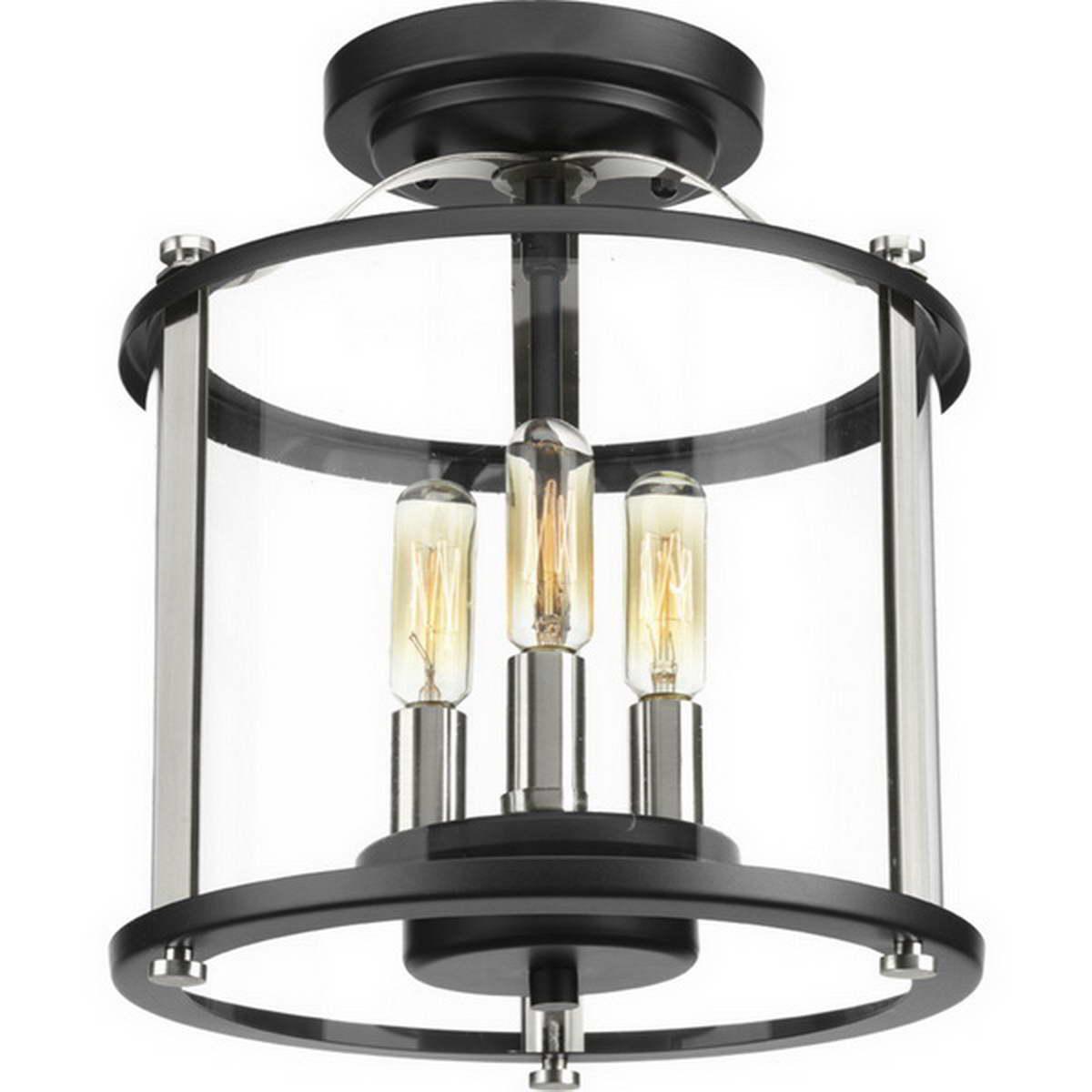 Squire 11 In. 3 Lights Outdoor Semi Flush Mount - Bees Lighting