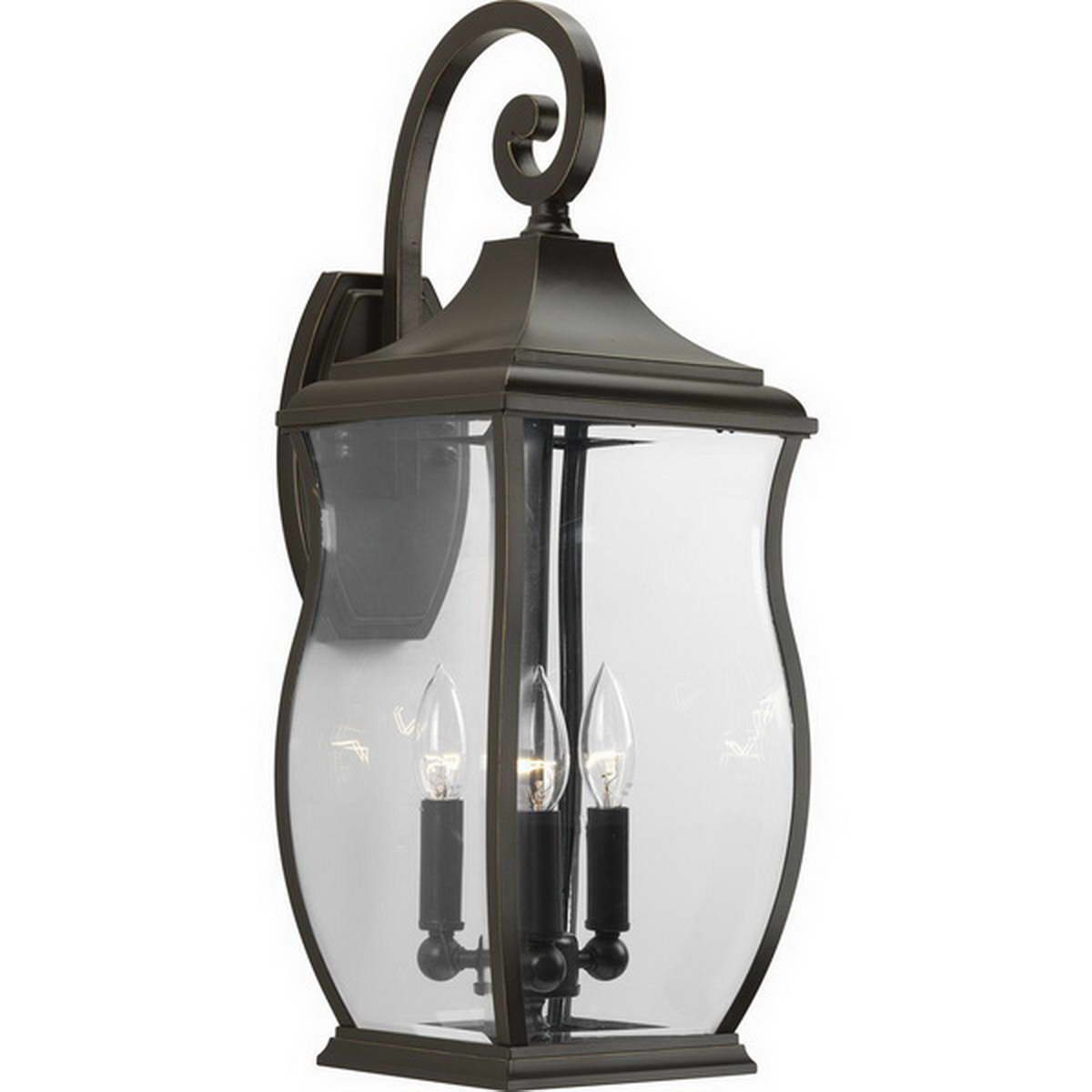 Township 22 In. 3 Lights Outdoor Wall Light Oil Rubbed Bronze Finish