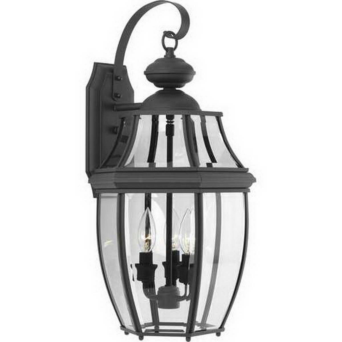 New Haven 22 in. 3 Lights Outdoor Wall Sconces Black Finish