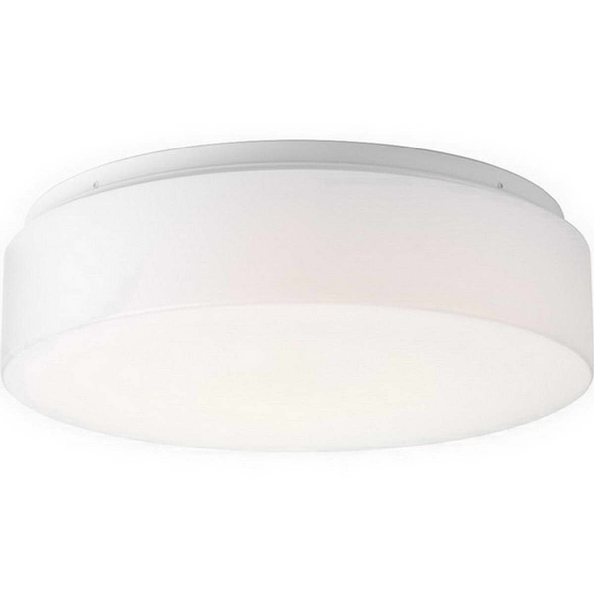 Drums and Clouds 14 in LED Flush Mount Light White finish