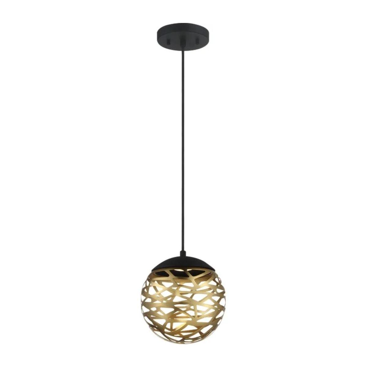 Golden Eclipse 8 in. LED Pendant Light Gold finish