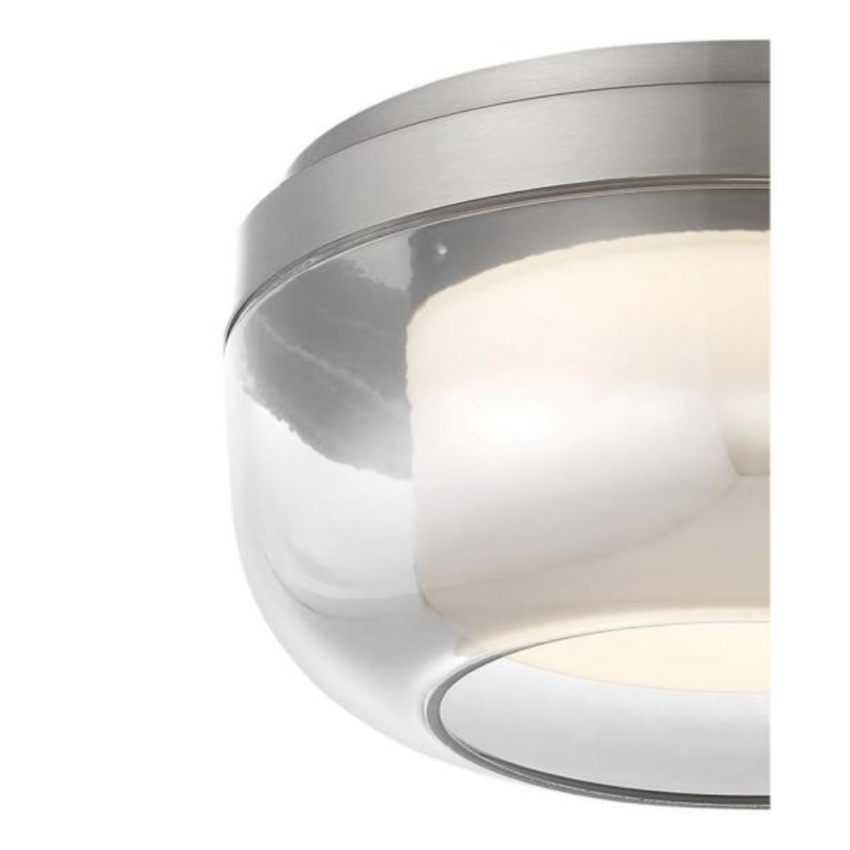 First Encounter 10 in. LED Flush Mount Light Brushed Nickel Finish - Bees Lighting