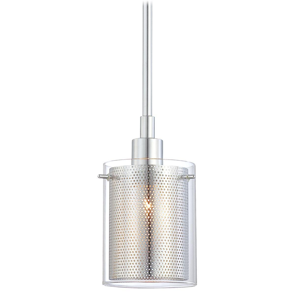 Grid II 5 in. Pendant Light Chrome finish - Bees Lighting