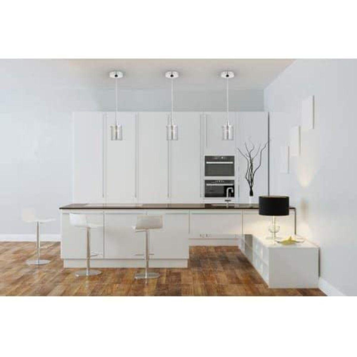 Grid II 5 in. Pendant Light Chrome finish - Bees Lighting