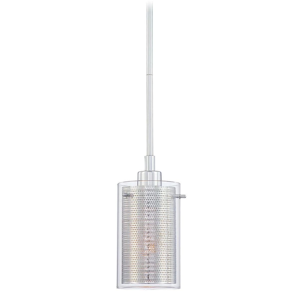 Grid II 6 in. Pendant Light Chrome finish - Bees Lighting