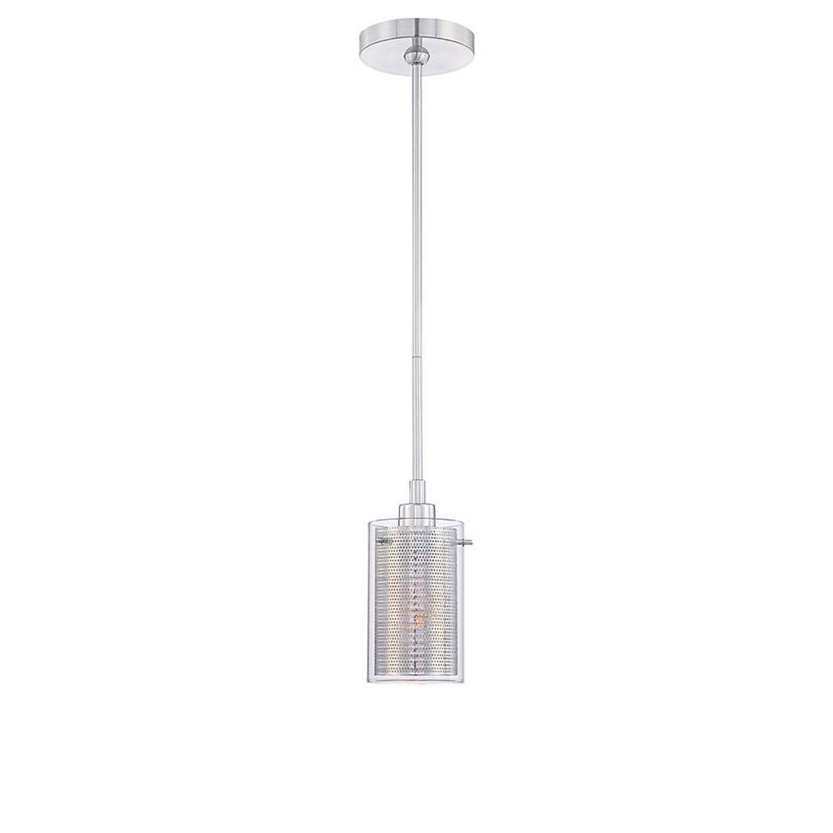 Grid II 6 in. Pendant Light Chrome finish - Bees Lighting