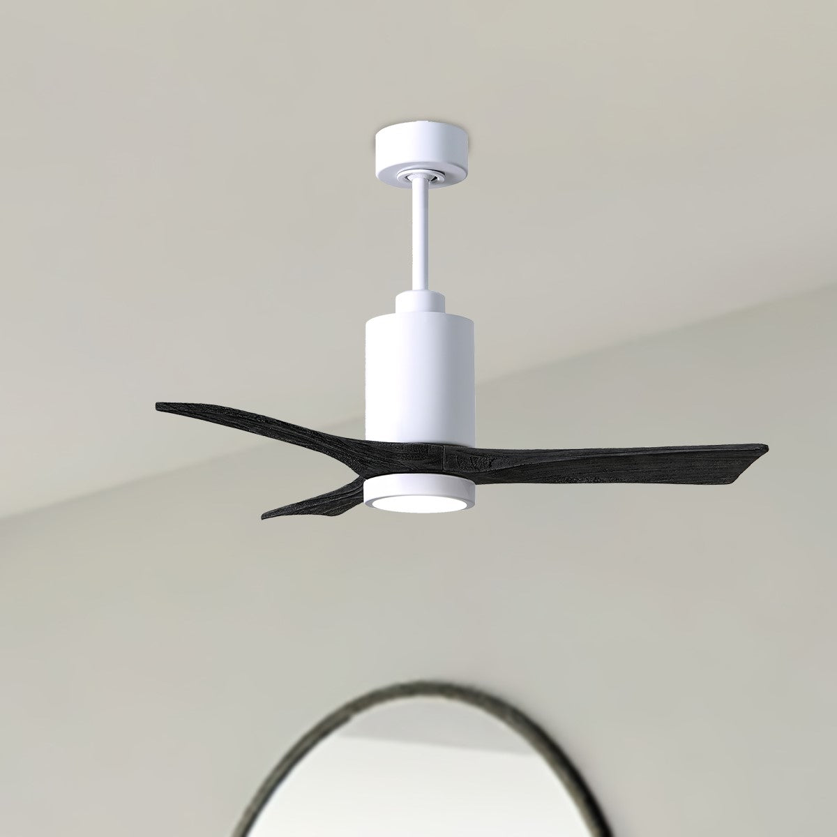 Patricia 42 Inch 3 Blades Modern Outdoor Ceiling Fan With Light, Wall And Remote Control Included - Bees Lighting