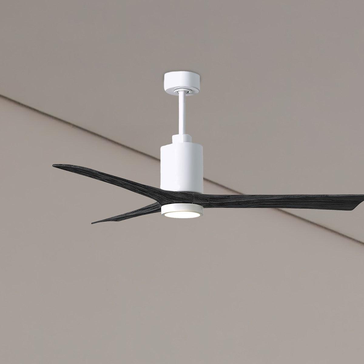 Patricia 60 Inch 3 Blades Modern Outdoor Ceiling Fan With Light, Wall And Remote Control Included - Bees Lighting