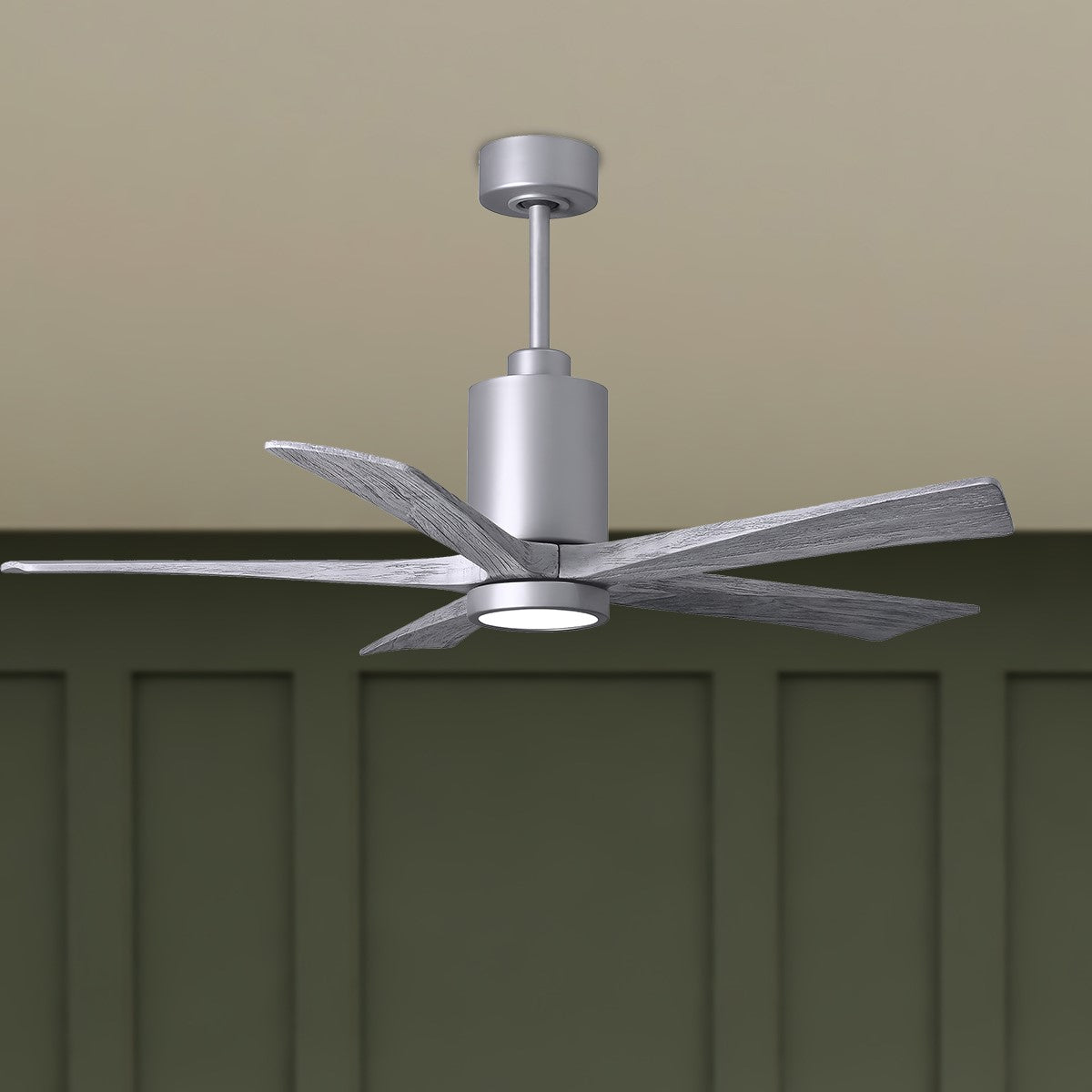 Patricia 52 Inch 5 Blades Modern Outdoor Ceiling Fan With Light, Wall And Remote Control Included - Bees Lighting