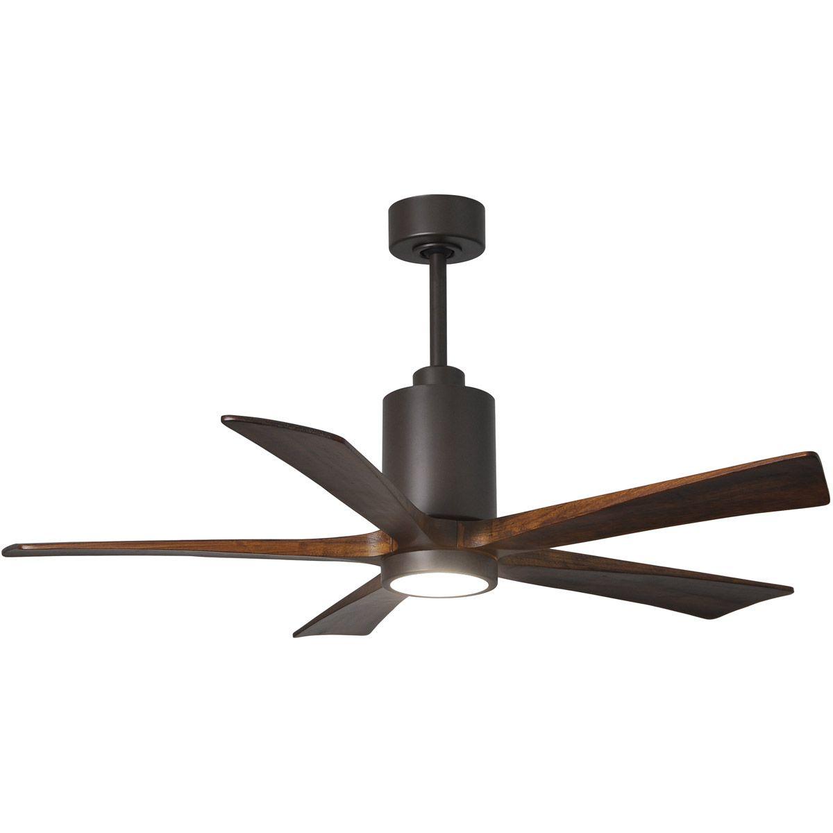 Patricia 52 Inch 5 Blades Modern Outdoor Ceiling Fan With Light, Wall And Remote Control Included - Bees Lighting