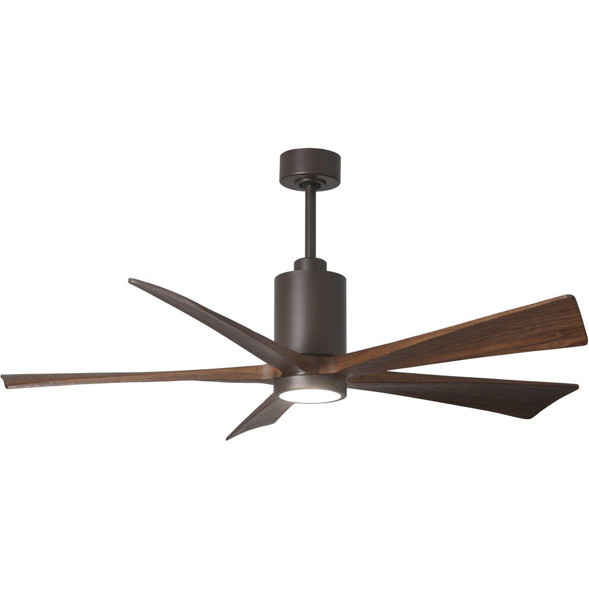 Patricia 60 Inch 5 Blades Modern Outdoor Ceiling Fan With Light, Wall And Remote Control Included - Bees Lighting