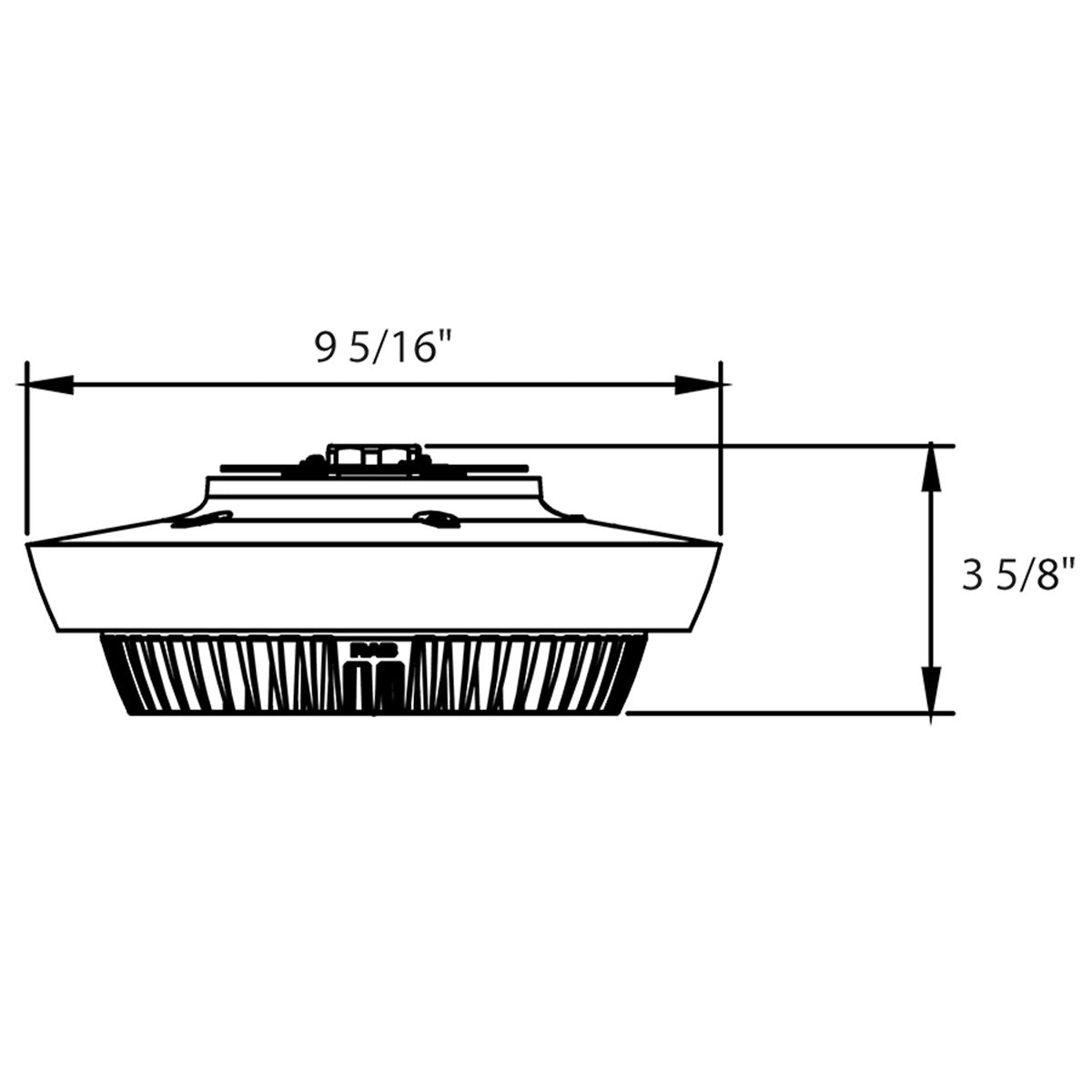 LED Parking Garage Light, 9000 Lumens, 70W, 30K/40K/50K, 120-277V, Bronze - Bees Lighting