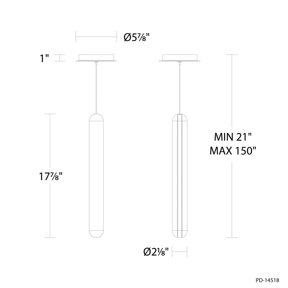 Cadiz 18" LED Pendant Light - Bees Lighting
