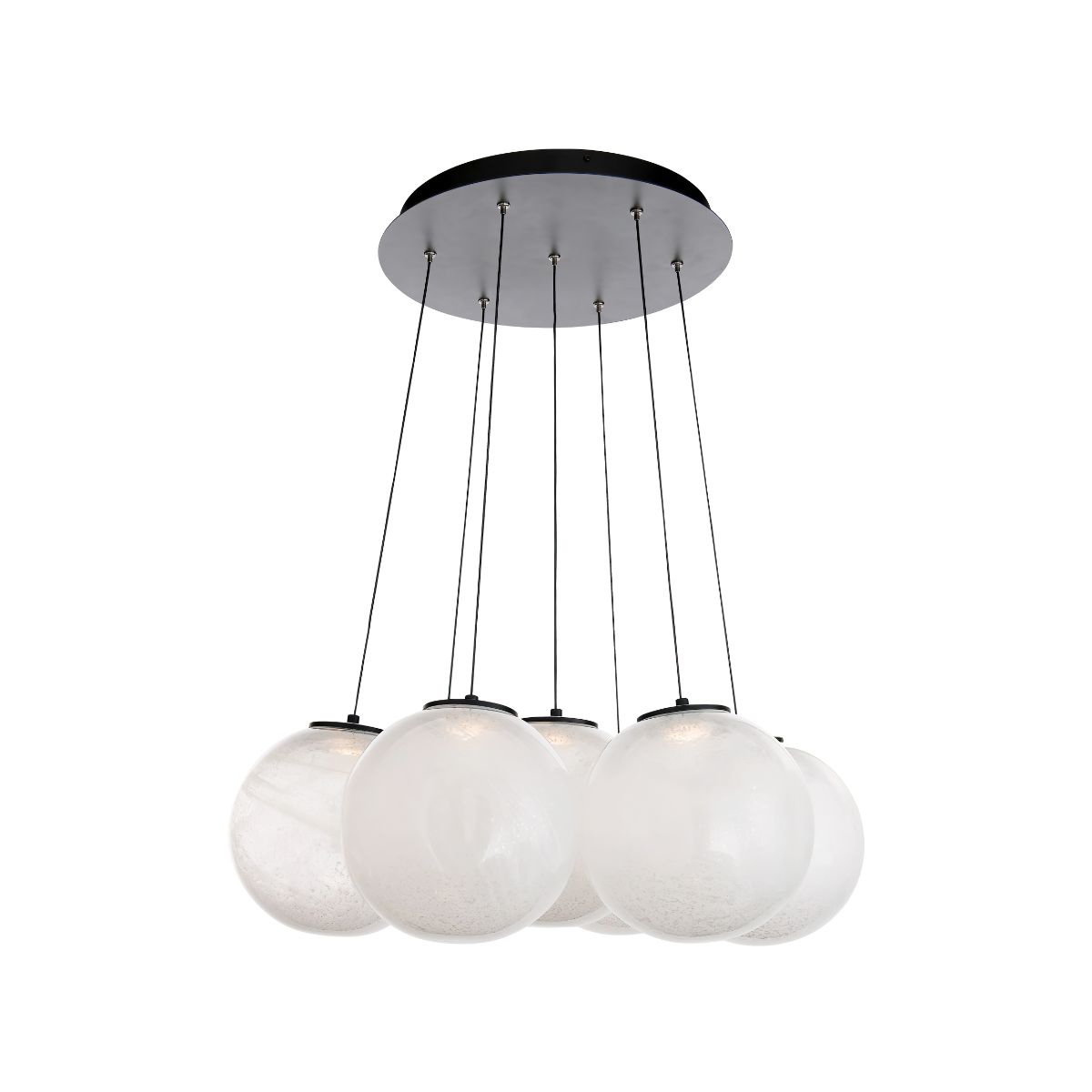 Cosmic 27 in. 7 Lights LED Pendant Light Black Finish - Bees Lighting