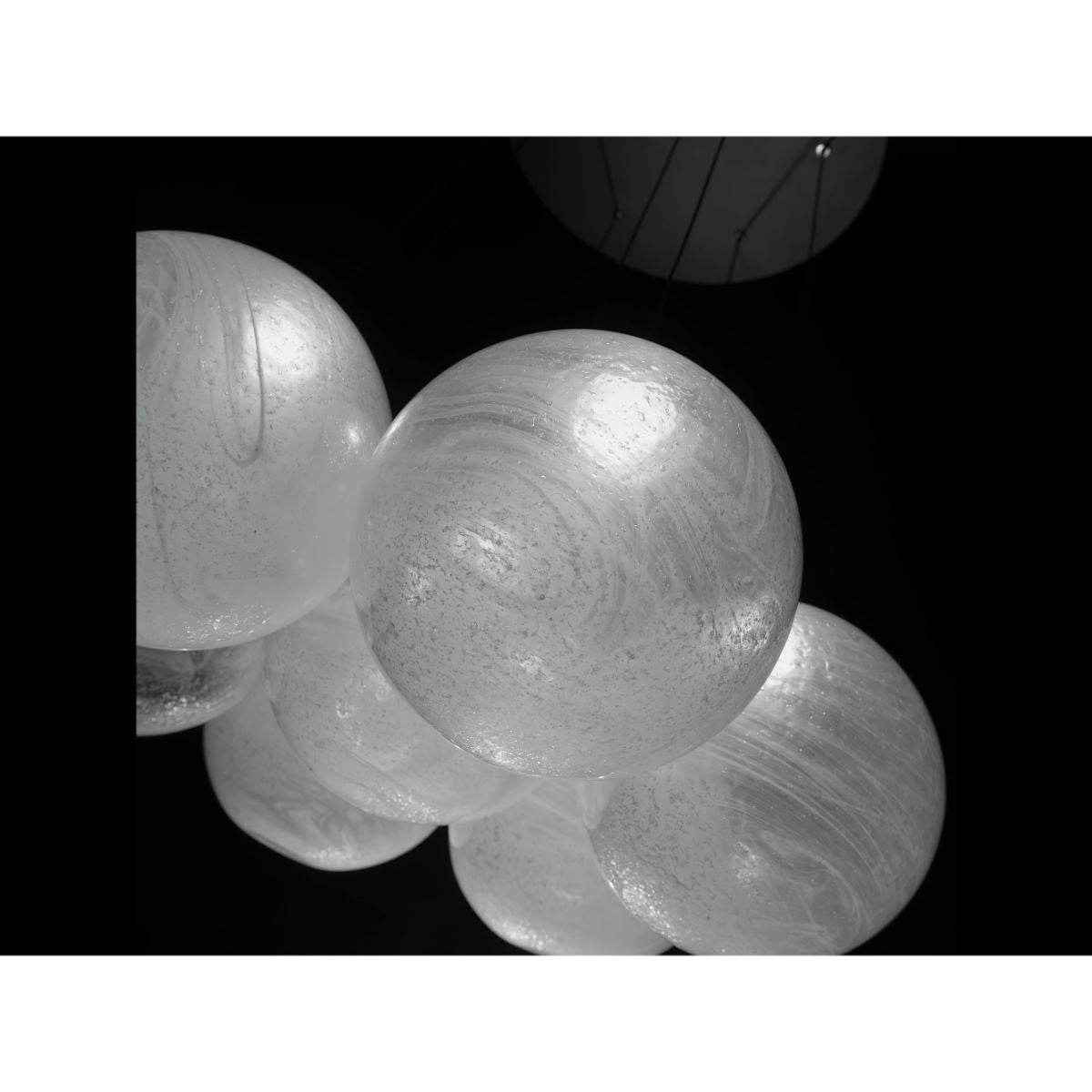 Cosmic 27 in. 7 Lights LED Pendant Light Black Finish - Bees Lighting