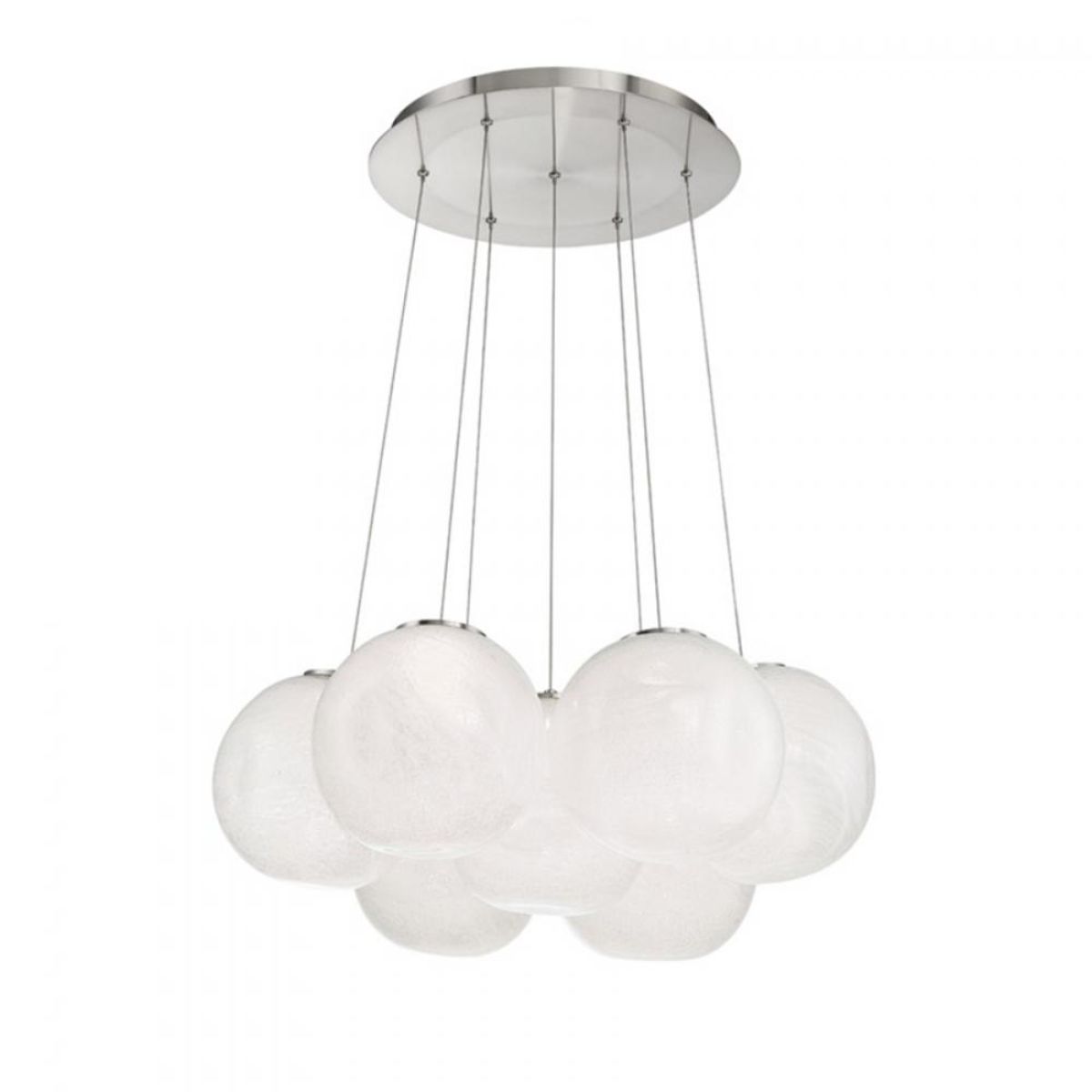 Cosmic 27 in. 7 Lights LED Pendant Light Nickel Finish - Bees Lighting