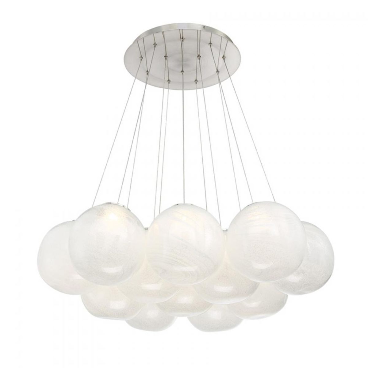Cosmic 36 in. 12 Lights LED Pendant Light Nickel Finish - Bees Lighting