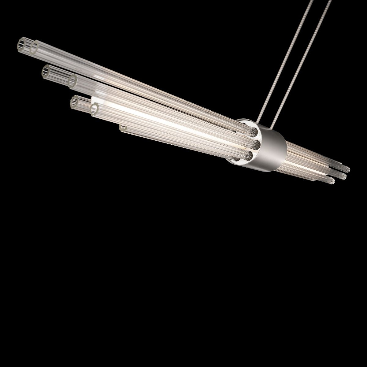 Luzerne 56 in. LED Pendant Light Brushed Nickel finish - Bees Lighting