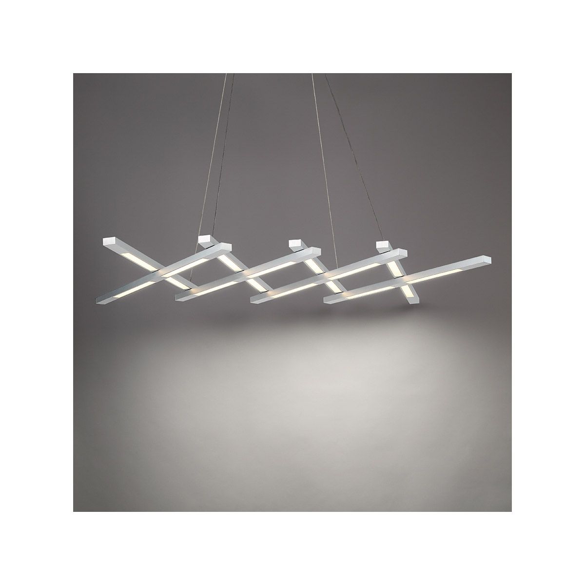 Scissors 80 in. 8 Lights LED Pendant Light Aluminum Finish - Bees Lighting