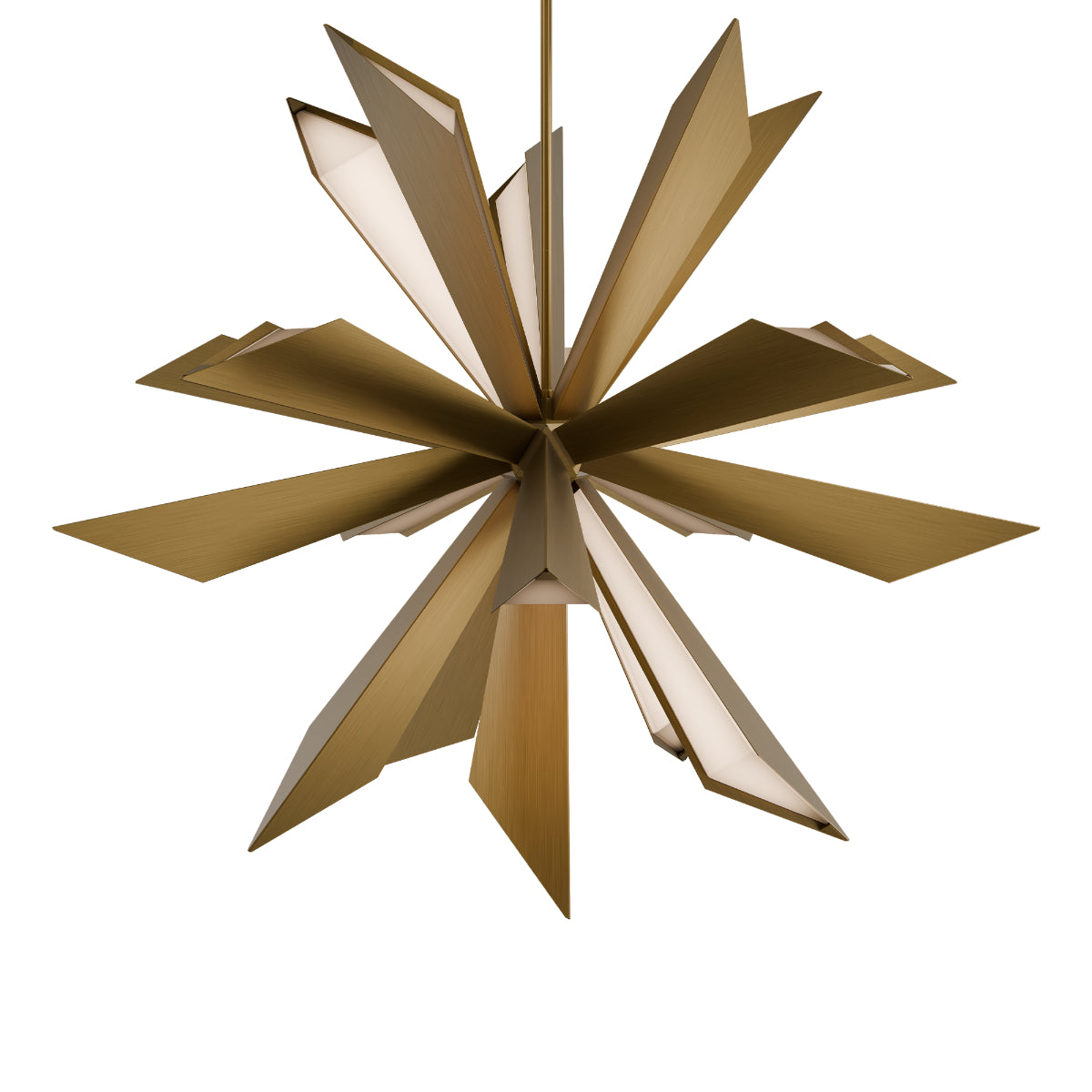 Siren 40" LED Pendant Light, Aged Brass Finish