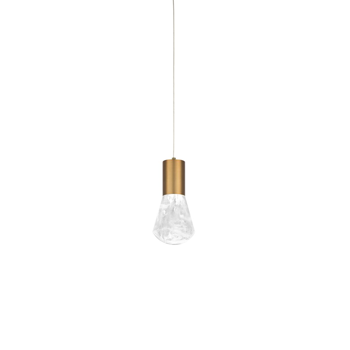 Plum 6 in. LED Pendant Light Brass Finish - Bees Lighting