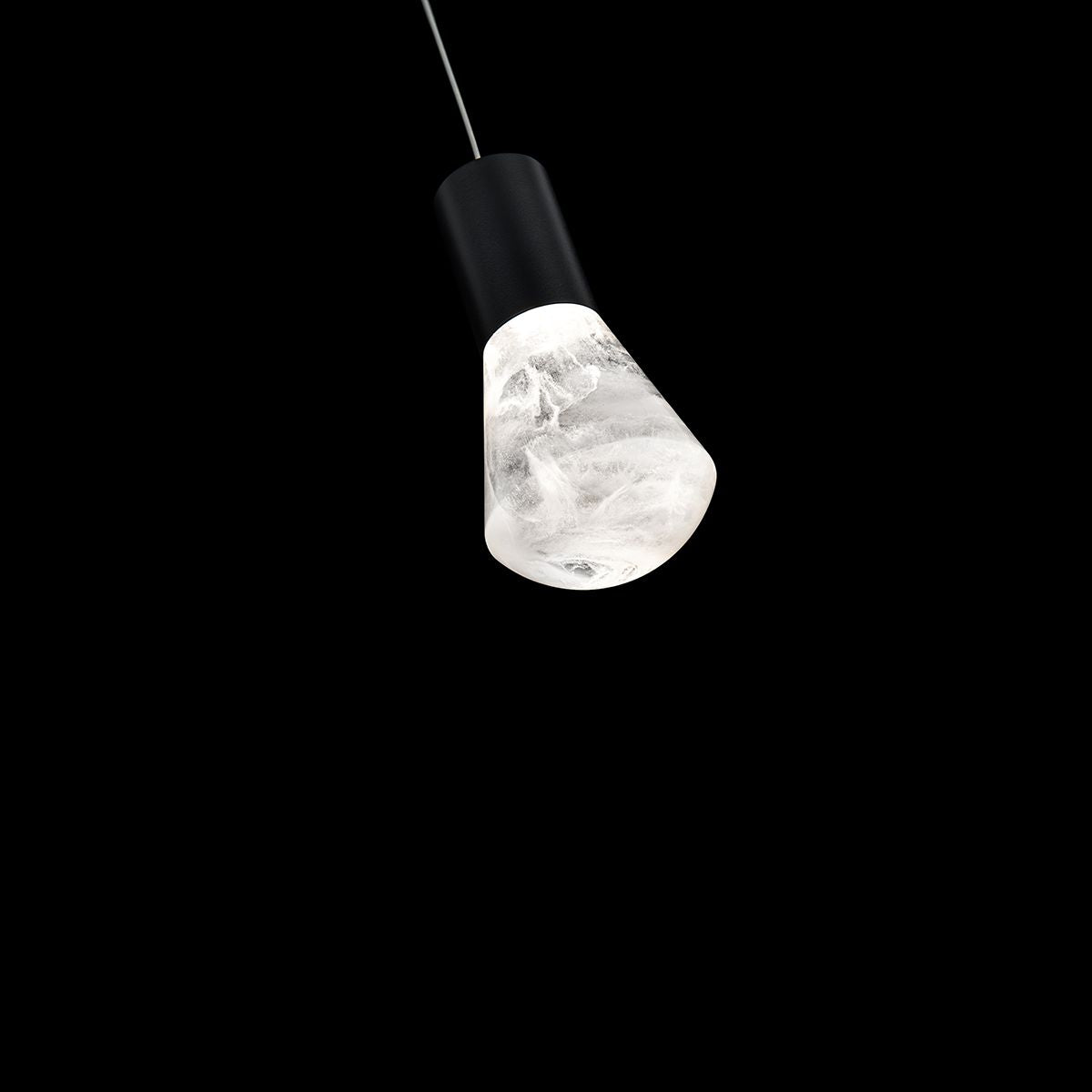 Plum 6" LED Mini Pendant, Black Finish - Bees Lighting