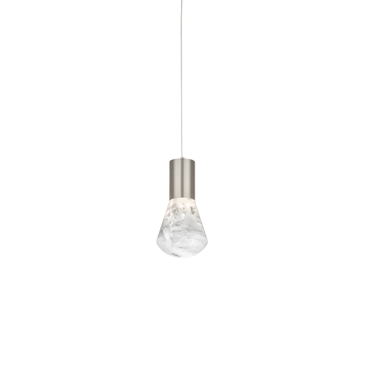 Plum 6 in. LED Pendant Light Satin Nickel Finish - Bees Lighting