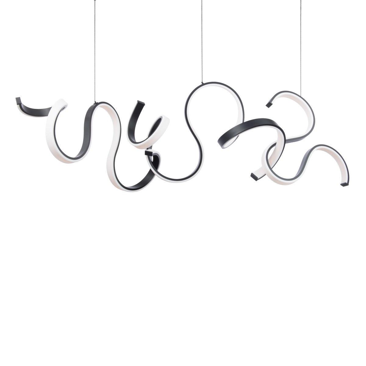 Tempest 67 in. LED Pendant Light Black Finish - Bees Lighting