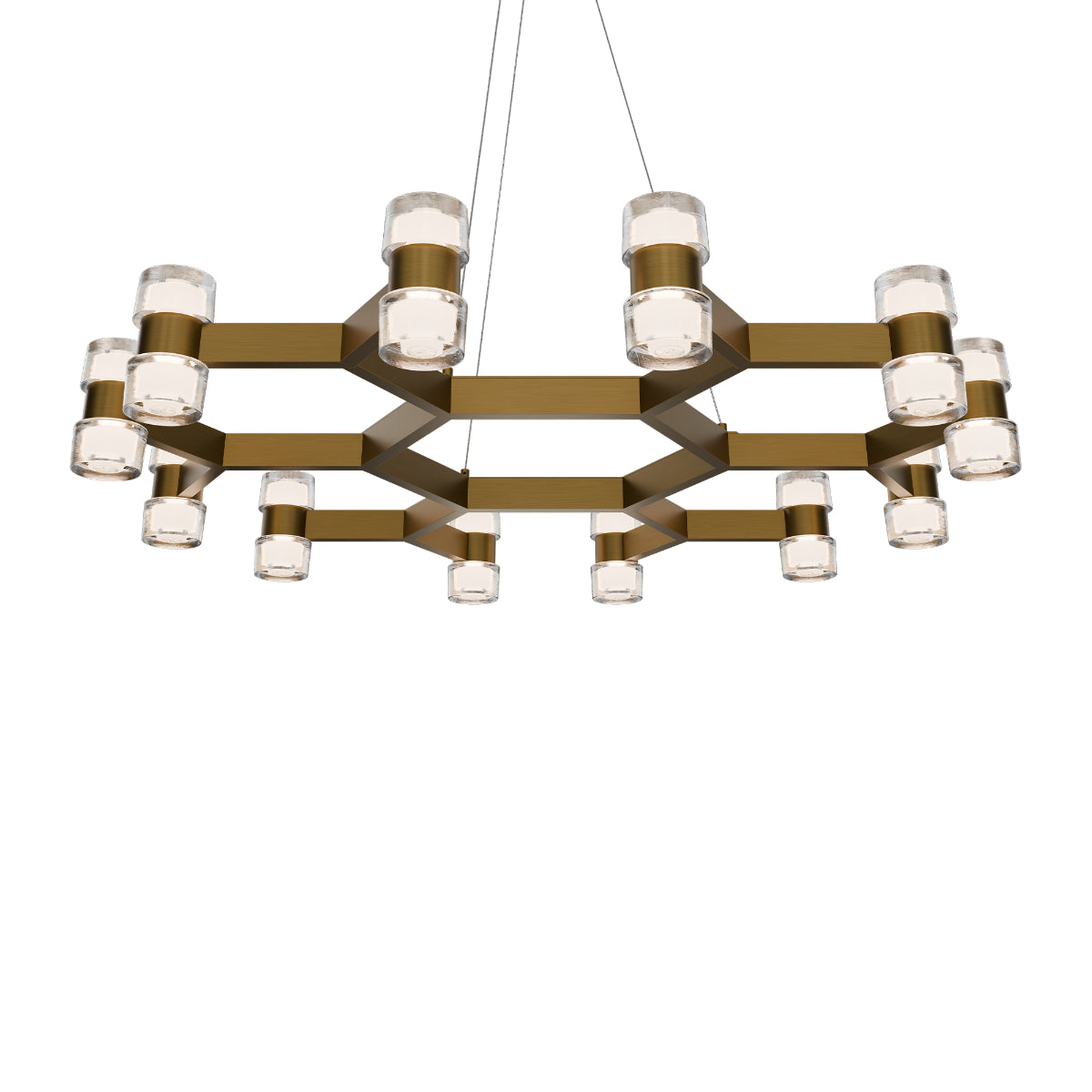 Dashe 36" 24 Lights LED Pendant Light, Black Finish