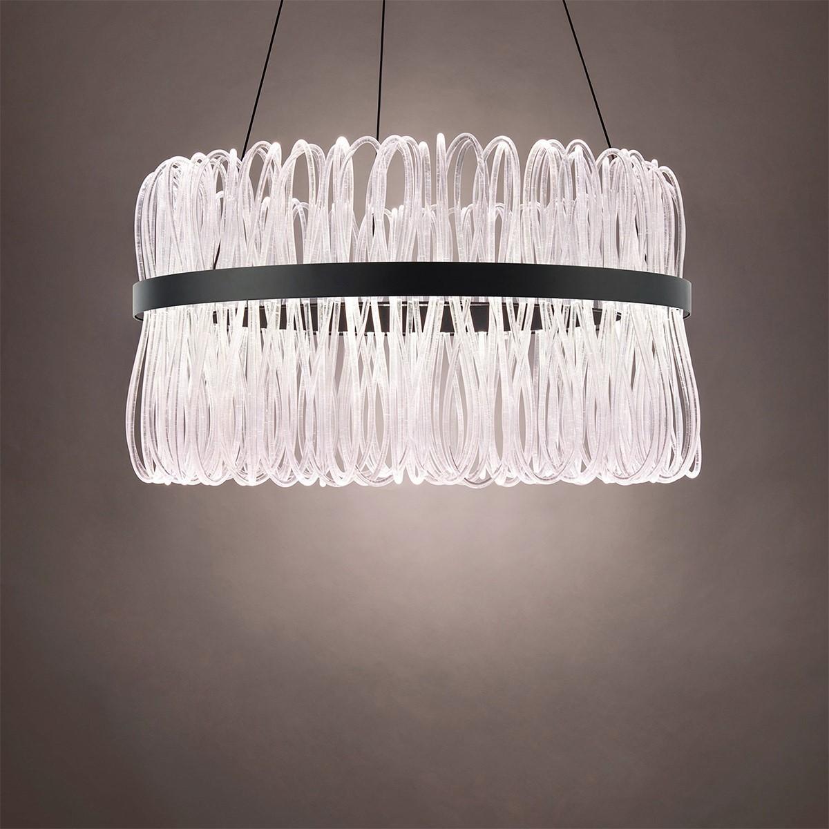 Charlize 26 in. LED Pendant Light Black Finish