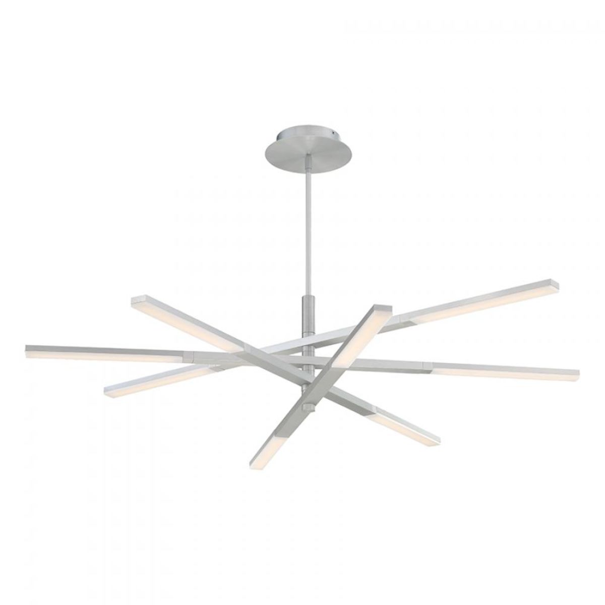 Stacked 48" LED Chandelier, Brushed Aluminum Finish - Bees Lighting