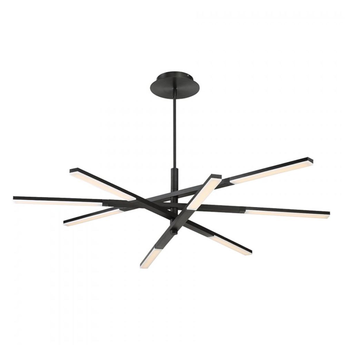Stacked 48" LED Chandelier, Black Finish - Bees Lighting